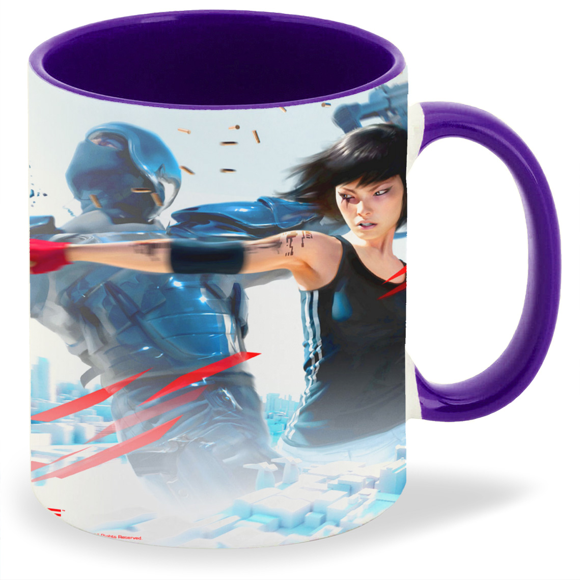 

Кружка CoolPodarok Mirrors Edge Удар кулаком, Mirrors Edge Удар кулаком