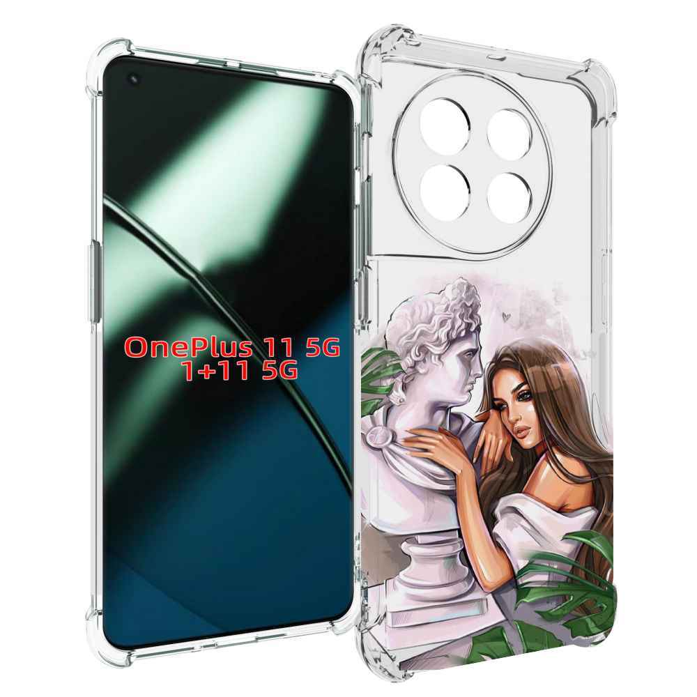 

Чехол MyPads девушка-модель-со-статуей женский для OnePlus 11, Прозрачный, Tocco