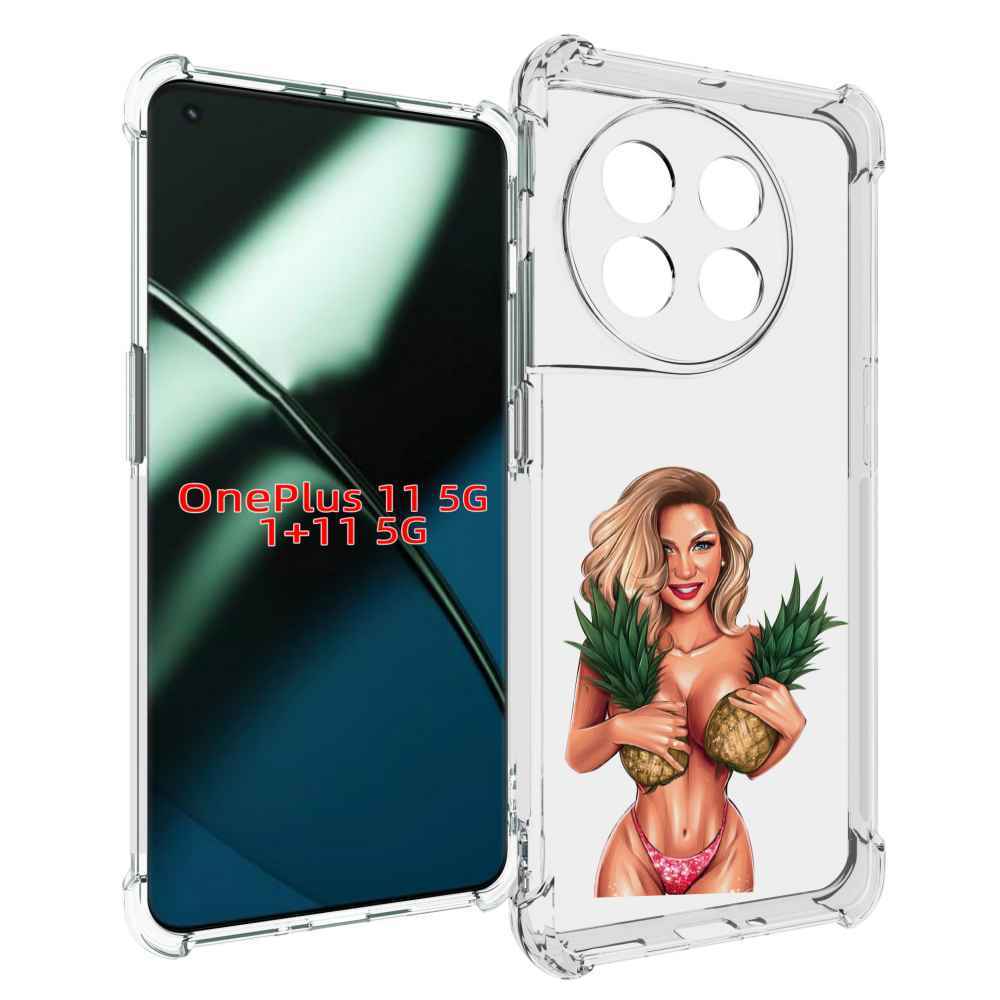 

Чехол MyPads девушка-с-ананасами женский для OnePlus 11, Прозрачный, Tocco