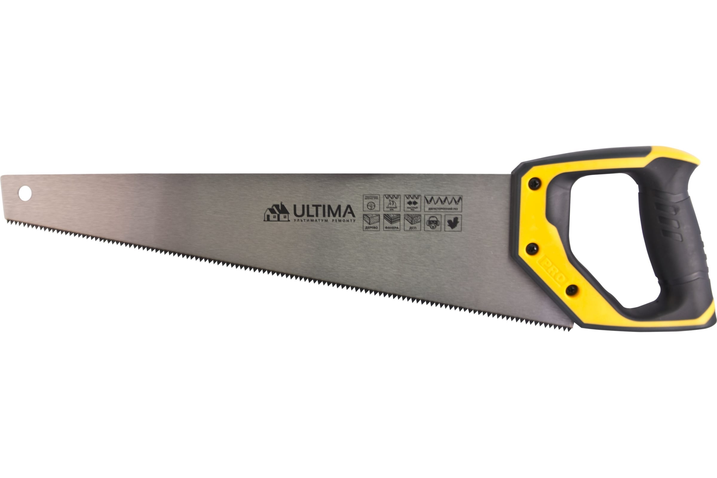 Ultima Ножовка по дереву 500мм, 7-8 TPI, каленный зуб, 3-к рукоятка, 160012
