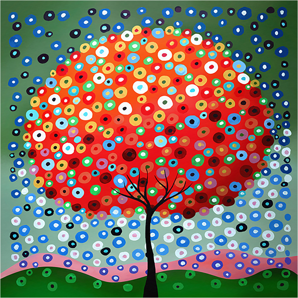 

Картина на холсте с подрамником ХитАрт Яркое дерево 40x40 см, 5825