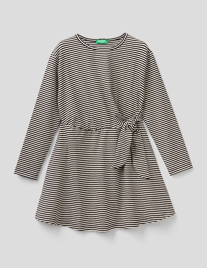 

Платье для девочек Benetton цв. серый р.128, 21A_3TVMF11SO