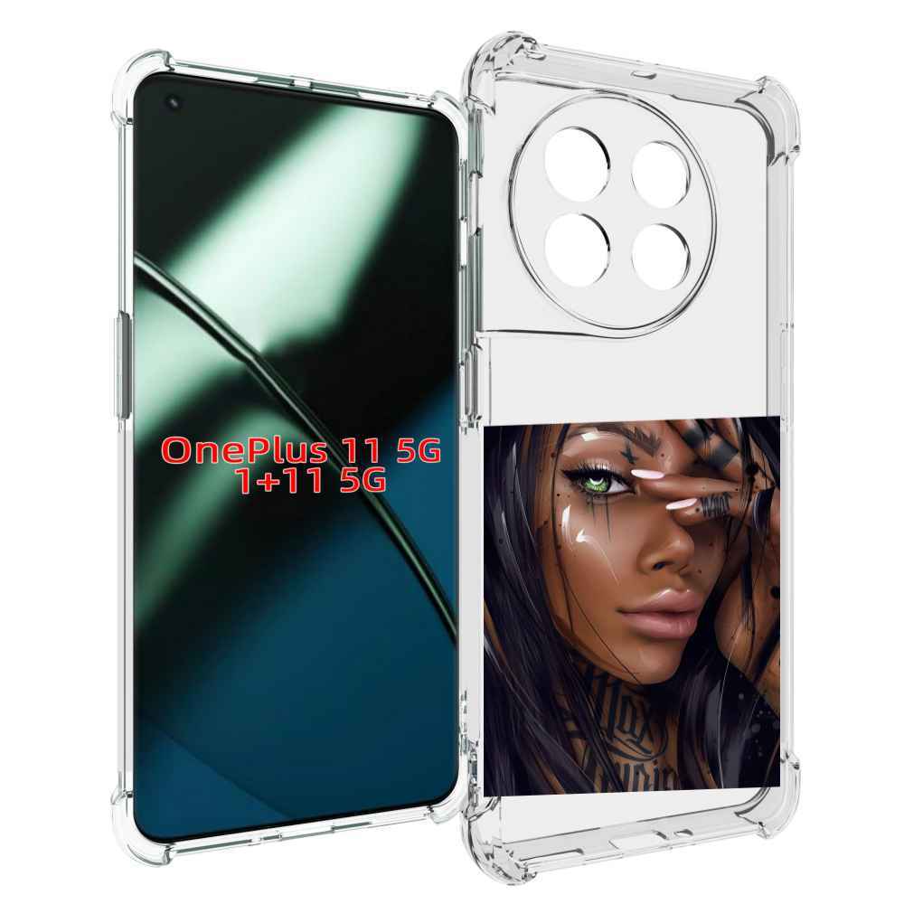 

Чехол MyPads девушка-с-зелеными-глазами-яркими для OnePlus 11, Прозрачный, Tocco