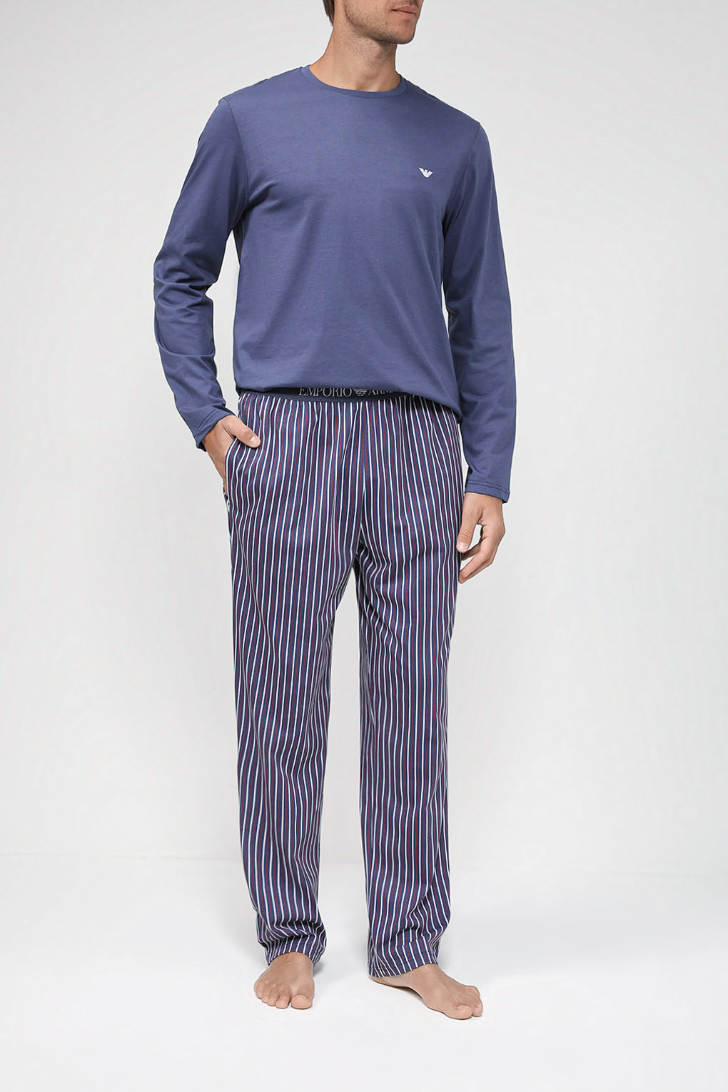 

Пижама мужская Emporio Armani 111791 3R567 синяя XL, Синий, 111791 3R567