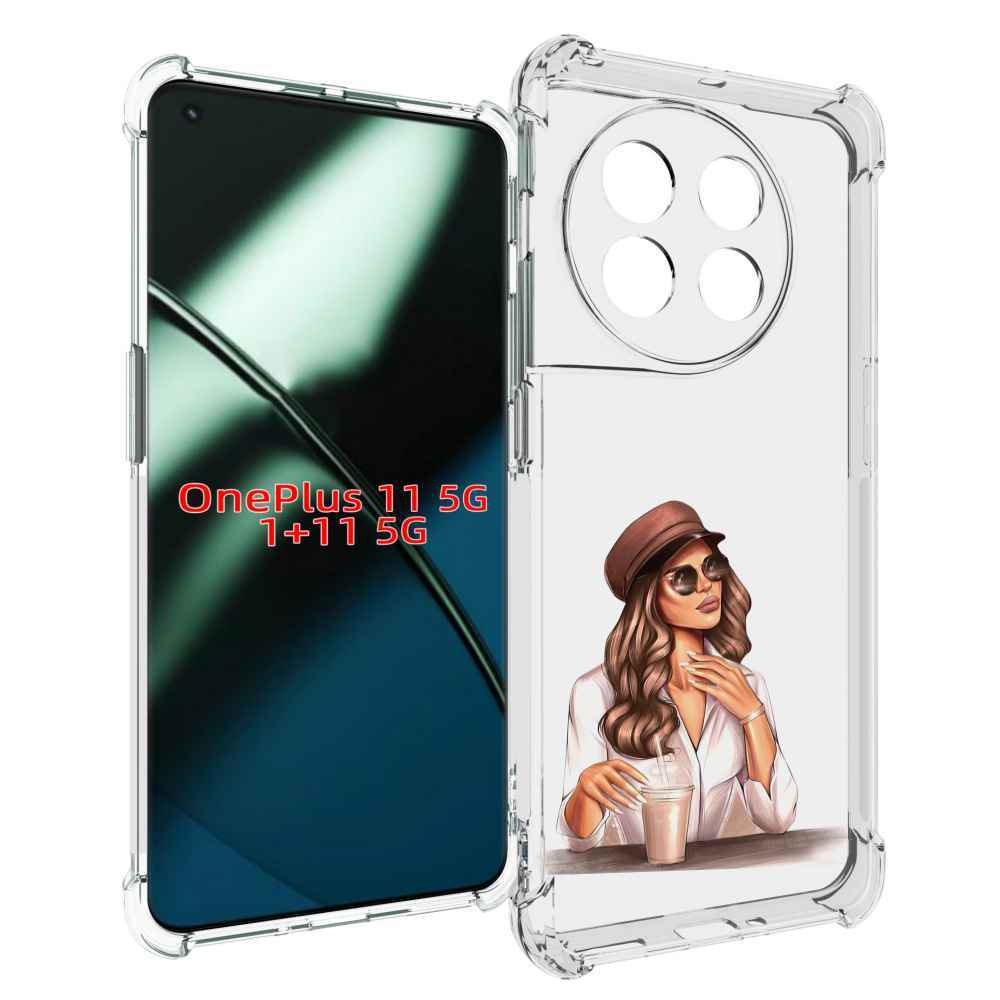 

Чехол MyPads девушка-с-милкшейком женский для OnePlus 11, Прозрачный, Tocco