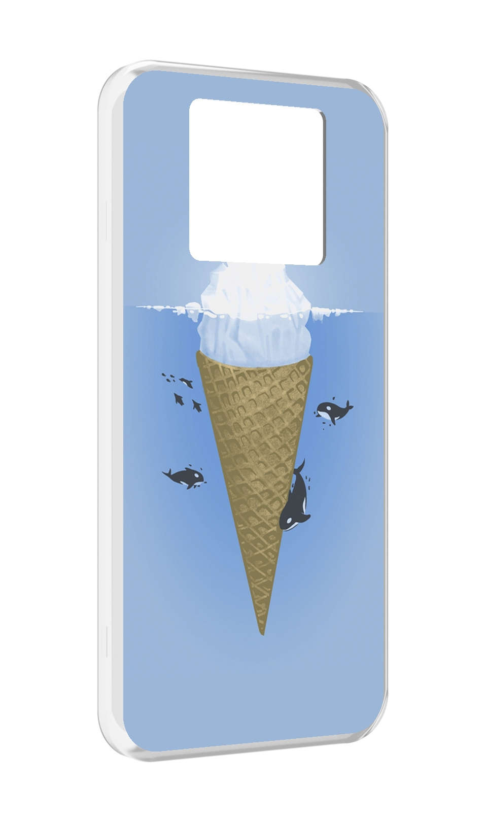 

Чехол MyPads мороженное-у-косаток для Black Shark 3 5G / Black Shark 3S, Прозрачный, Tocco