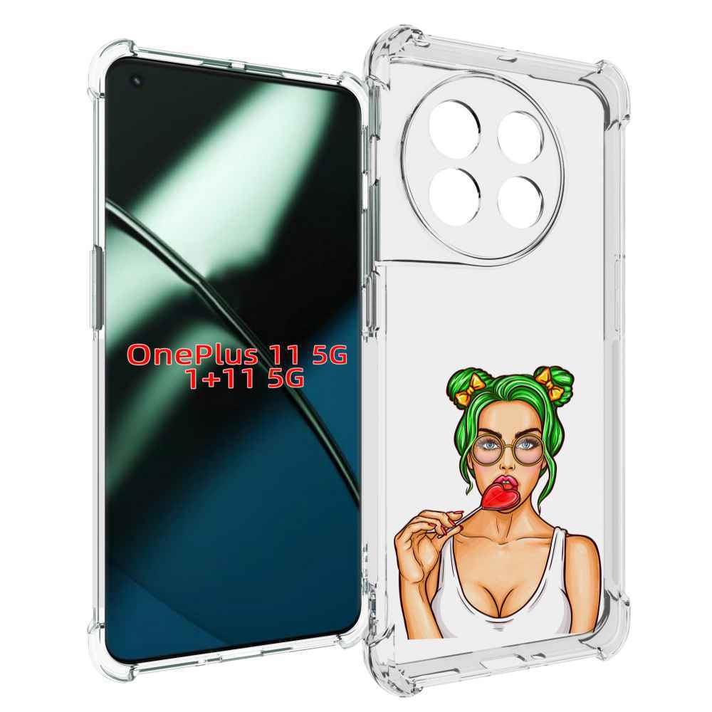 

Чехол MyPads девушка-с-чупачупсом-в-виде-сердца женский для OnePlus 11, Прозрачный, Tocco