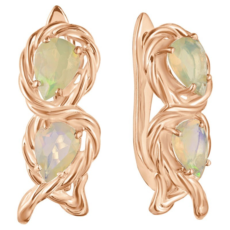 

Серьги из серебра с опалом LAZURIT-ONLINE 8157RG, 8157RG