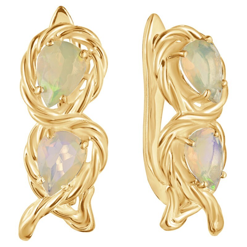 

Серьги из серебра с опалом LAZURIT-ONLINE 8157YG, 8157YG
