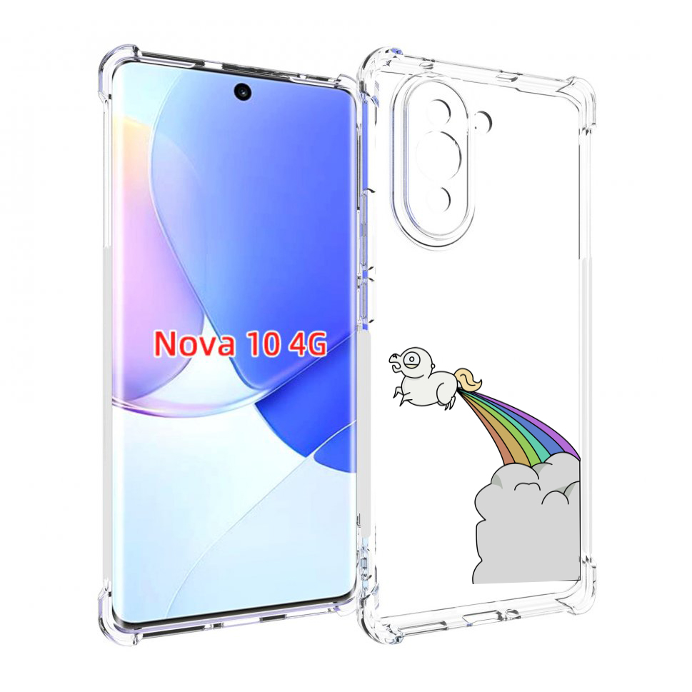 

Чехол MyPads летающее-пони детский для Huawei Nova 10, Прозрачный, Tocco