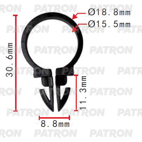 

PATRON P372052 Держатель пластмассовый Применяемость Держатель трубки, электропроводка