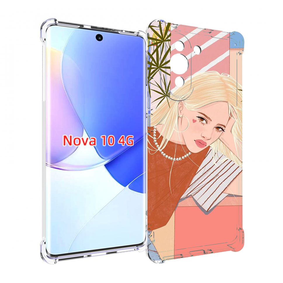 

Чехол MyPads летняя-девочка женский для Huawei Nova 10, Прозрачный, Tocco