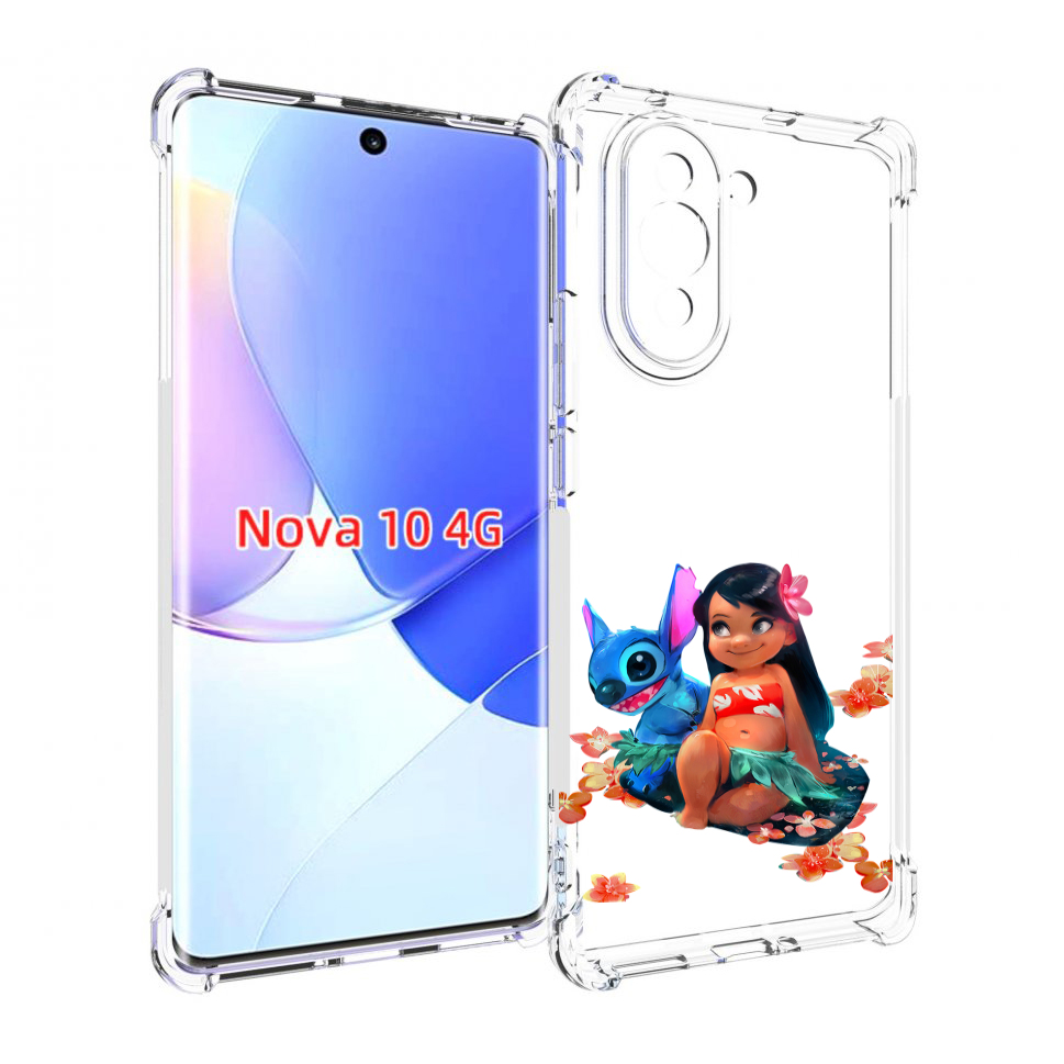 

Чехол MyPads лила-и-стич детский для Huawei Nova 10, Прозрачный, Tocco