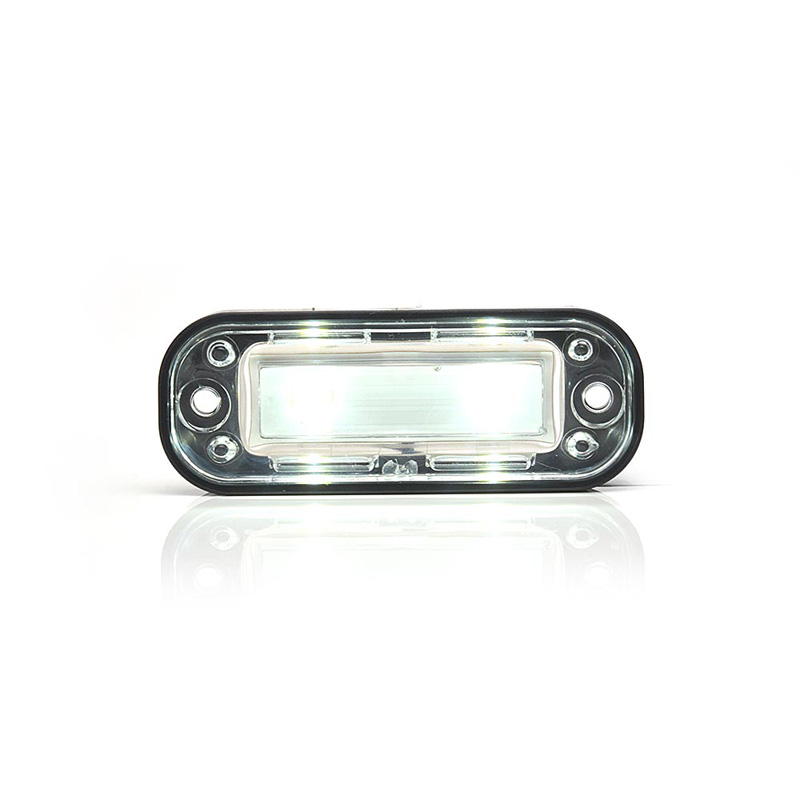 

87-33664-SX фонарь освещения номерного знака чёрный 8LED-24V 98x67 с проводом Universal 1ш, Черный