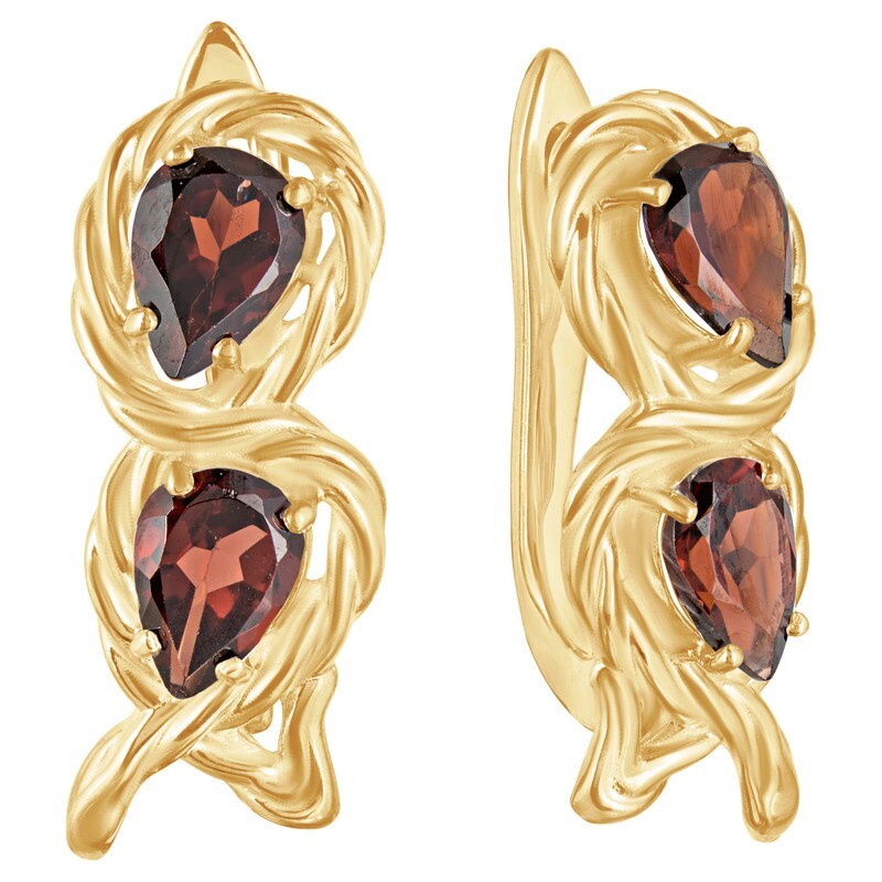 

Серьги из серебра с гранатом LAZURIT-ONLINE 8158YG, 8158YG