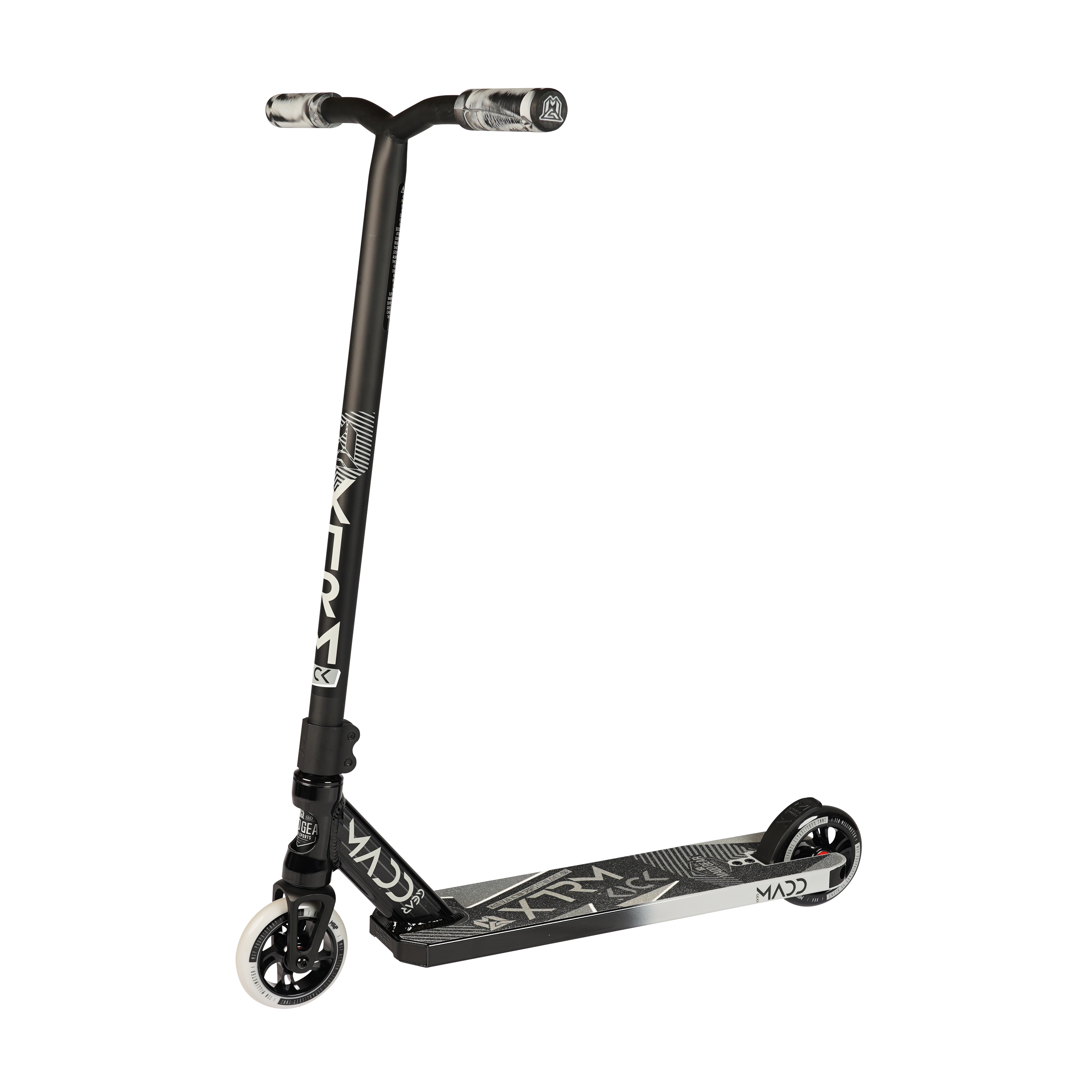 фото Трюковый самокат madd gear kick extreme scooter черно-серебристый 212-352