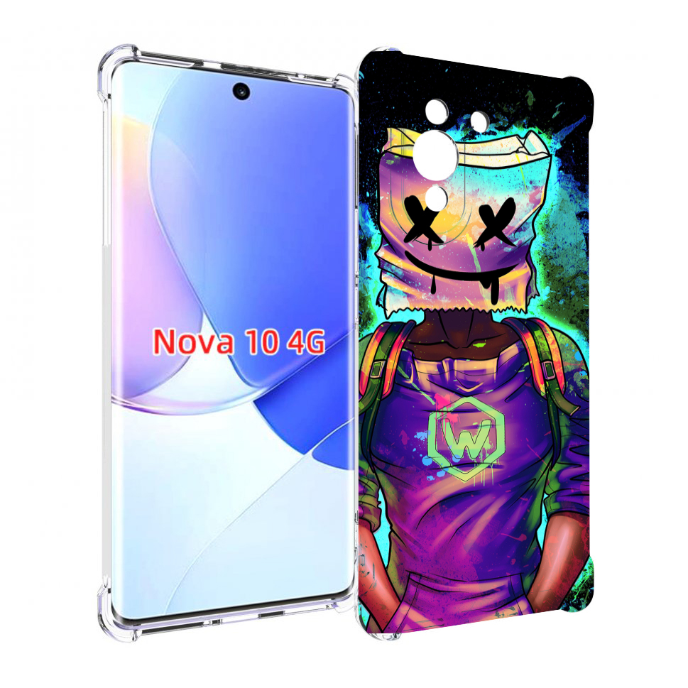 Чехол MyPads маршмеллоу-глитч для Huawei Nova 10