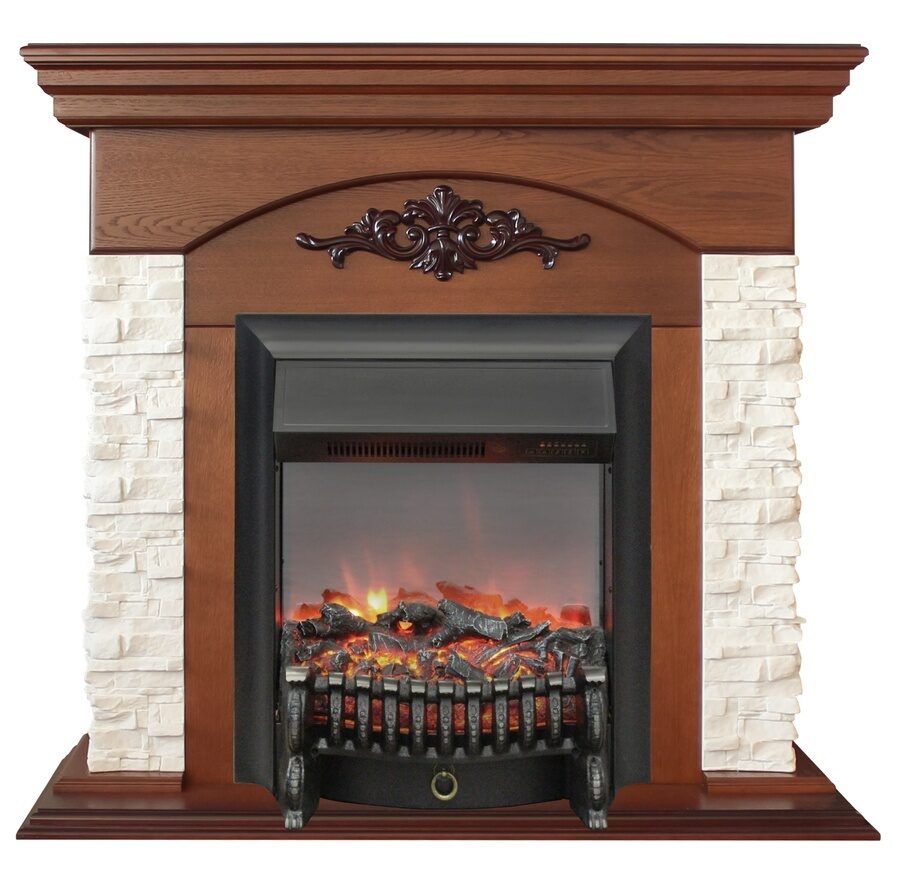 

Электрокамин Real Flame Neapolis NT-315 с очагом Fobos s Lux Black