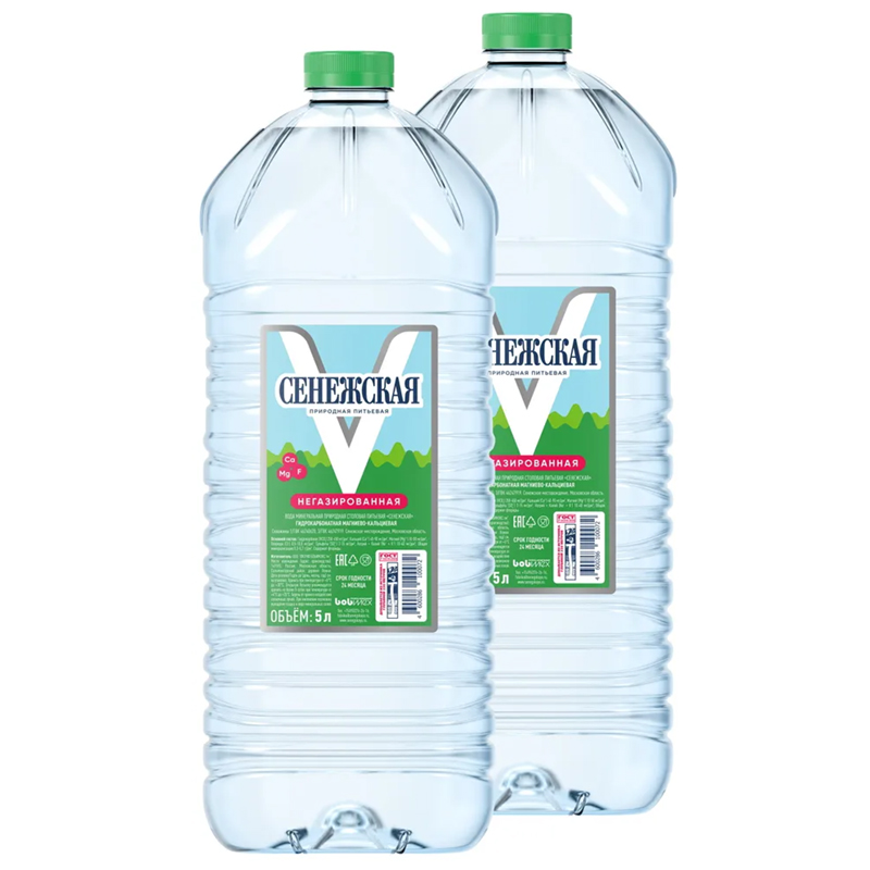Вода питьевая Сенежская негазированная 5 л, 2 упаковки