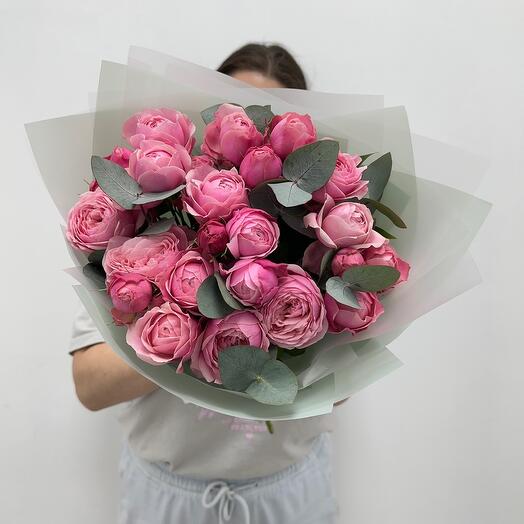 

Букет цветов Boom Bouquet кустовая роза 50см, 5шт, розовый