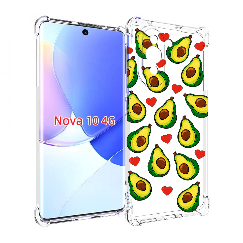 

Чехол MyPads миленькие-авокадо для Huawei Nova 10, Прозрачный, Tocco