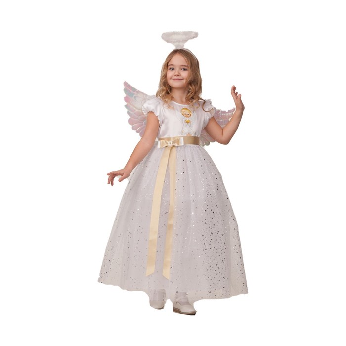 Карнавальный костюм детский Батик Ангел, белый, 116 карнавальный костюм батик санта клаус цв красный р 110