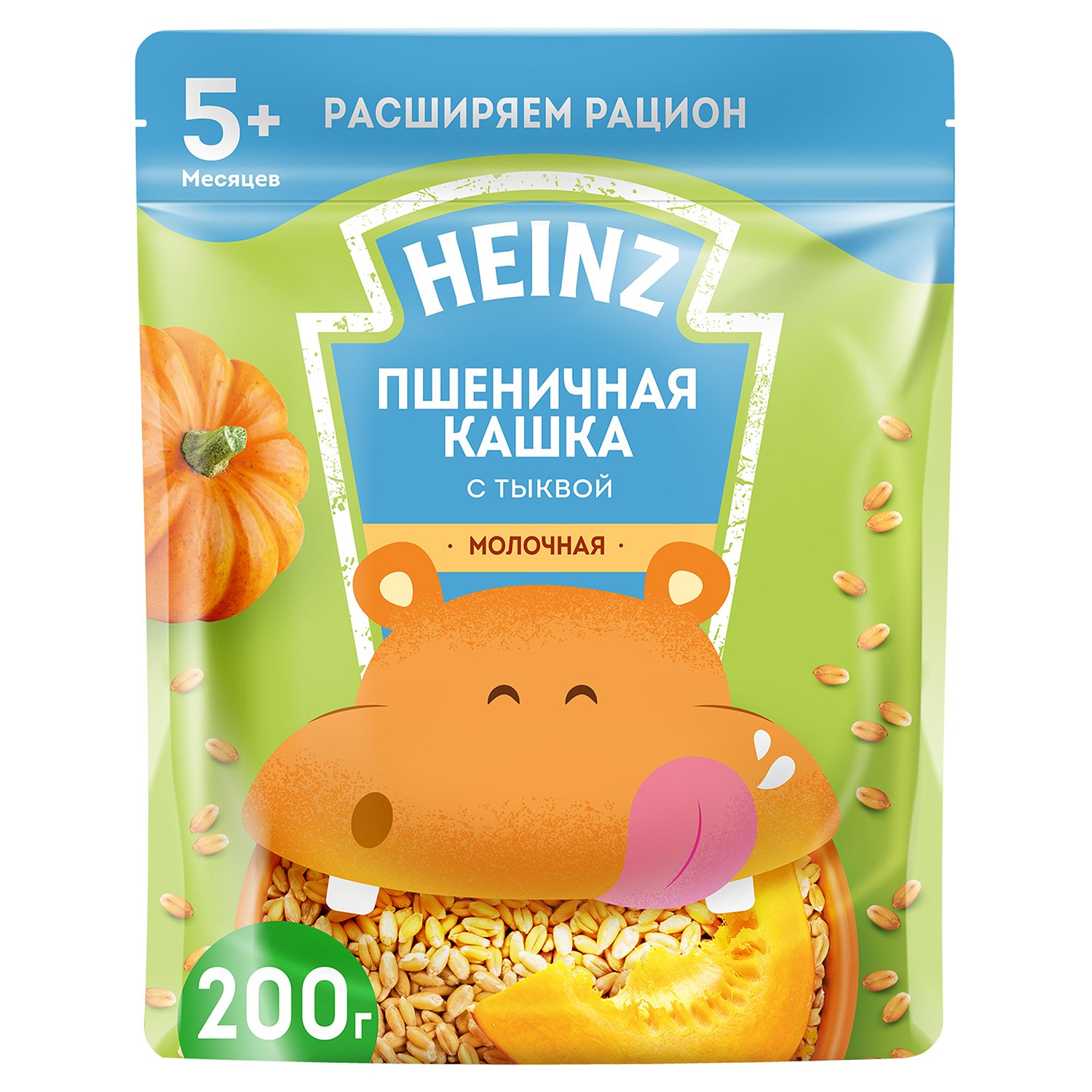 

Каша Heinz пшеничная с тыквой молочная с 5 месяцев 200 г