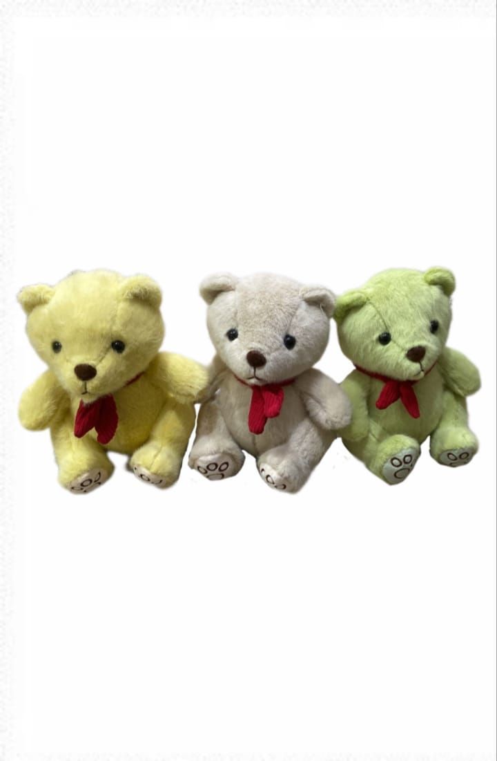 Мягкая игрушка U & V медведи с бантиком 25 см серый бежевый желтый мягкая игрушка romantic plush club романтичный медвежонок с бантиком 20 см