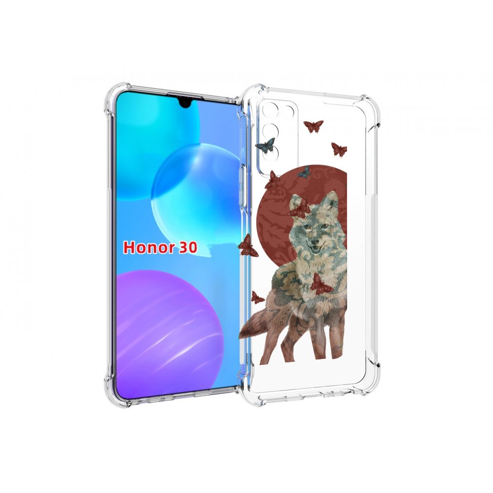 

Чехол MyPads Волчица с бабочками для Huawei Honor 30 Lite, Tocco