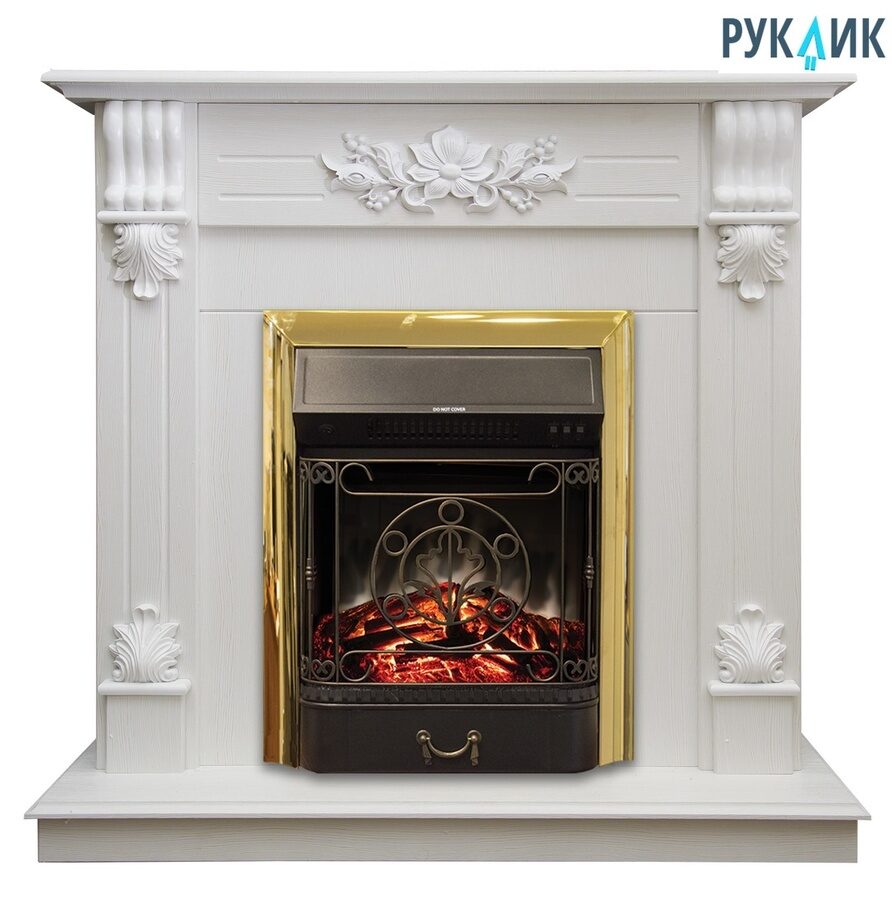 

Электрокамин Real Flame Ottawa WT c очагом Majestic S Lux Brass