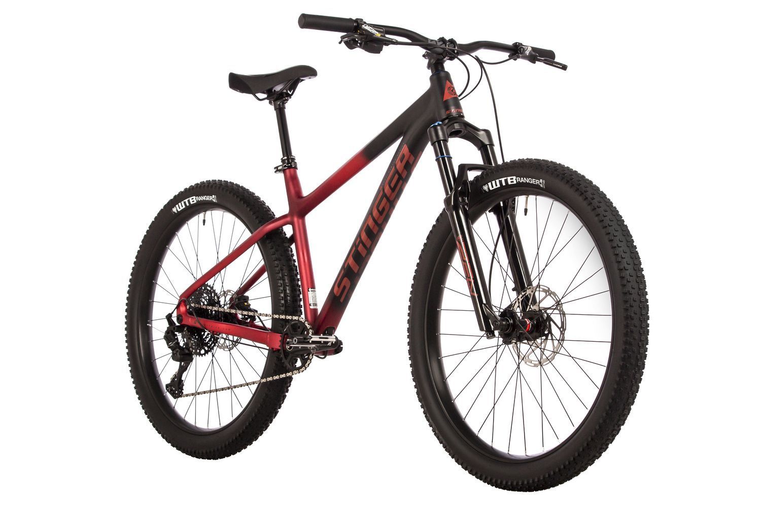 

Велосипед горный STINGER 27.5" QUEST STD красный, алюминий, размер MD, рама 18'', 2023, Красный;черный, QUEST STD