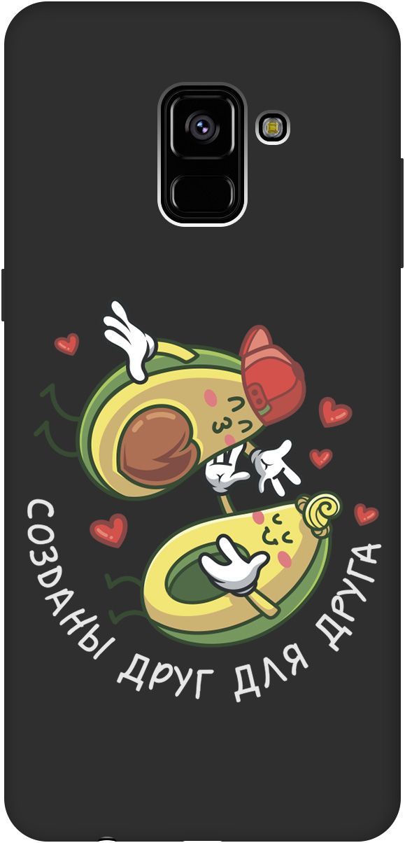 

Чехол на Samsung Galaxy A8+ (2018) с принтом "Avo-Love" черный, Черный;желтый, 2533