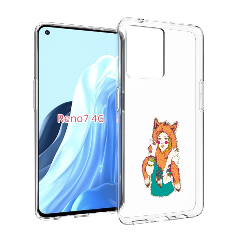 

Чехол MyPads Девушка лиса для OPPO RENO 7 4G, Прозрачный, Tocco