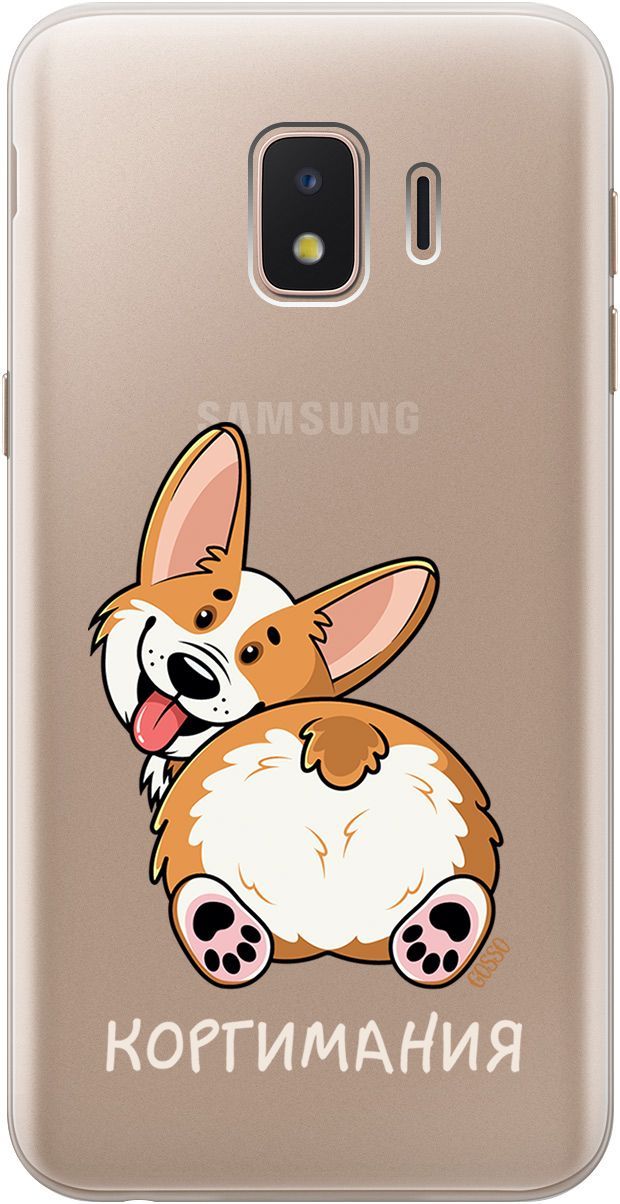

Чехол на Samsung Galaxy J2 Core с принтом "CorgiMania" прозрачный, Прозрачный;бежевый, 1777