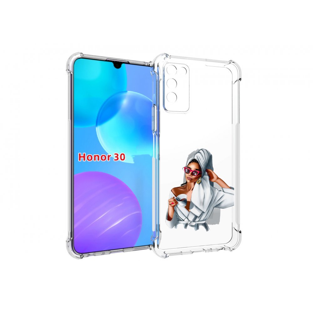 

Чехол MyPads Девушка в белом халате женский для Huawei Honor 30 Lite, Tocco
