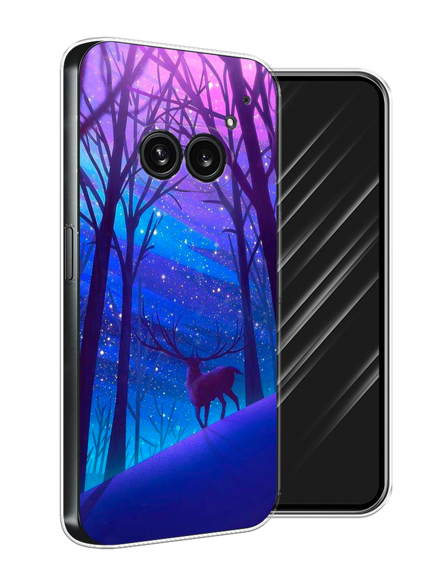 

Чехол Awog на Nothing Phone 2a "Северный олень", Фиолетовый;голубой;синий, 3300350-1