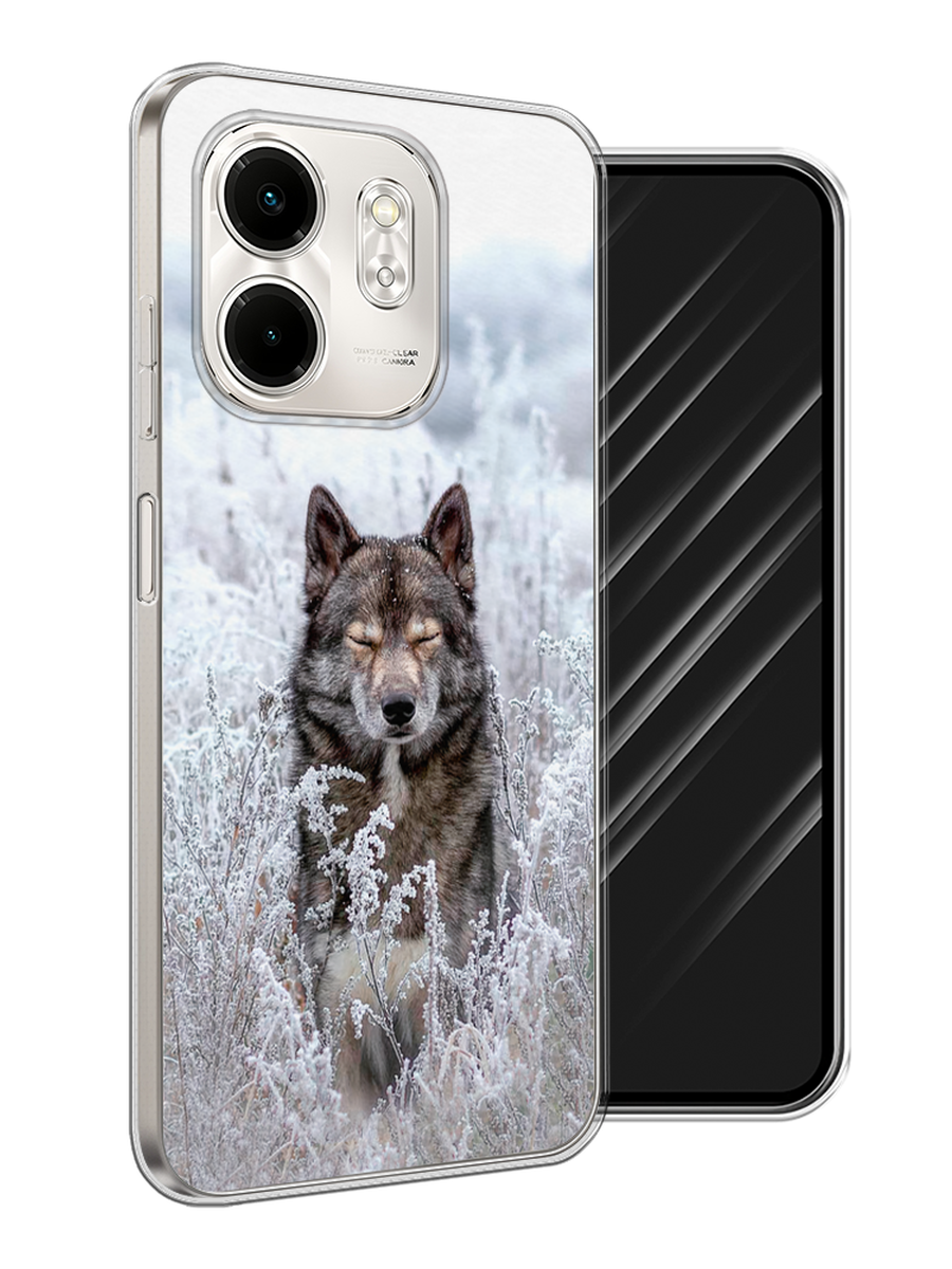 

Чехол Awog на Infinix Smart 9/Hot 50i "Волк в поле", Белый;черный, 3106750-1