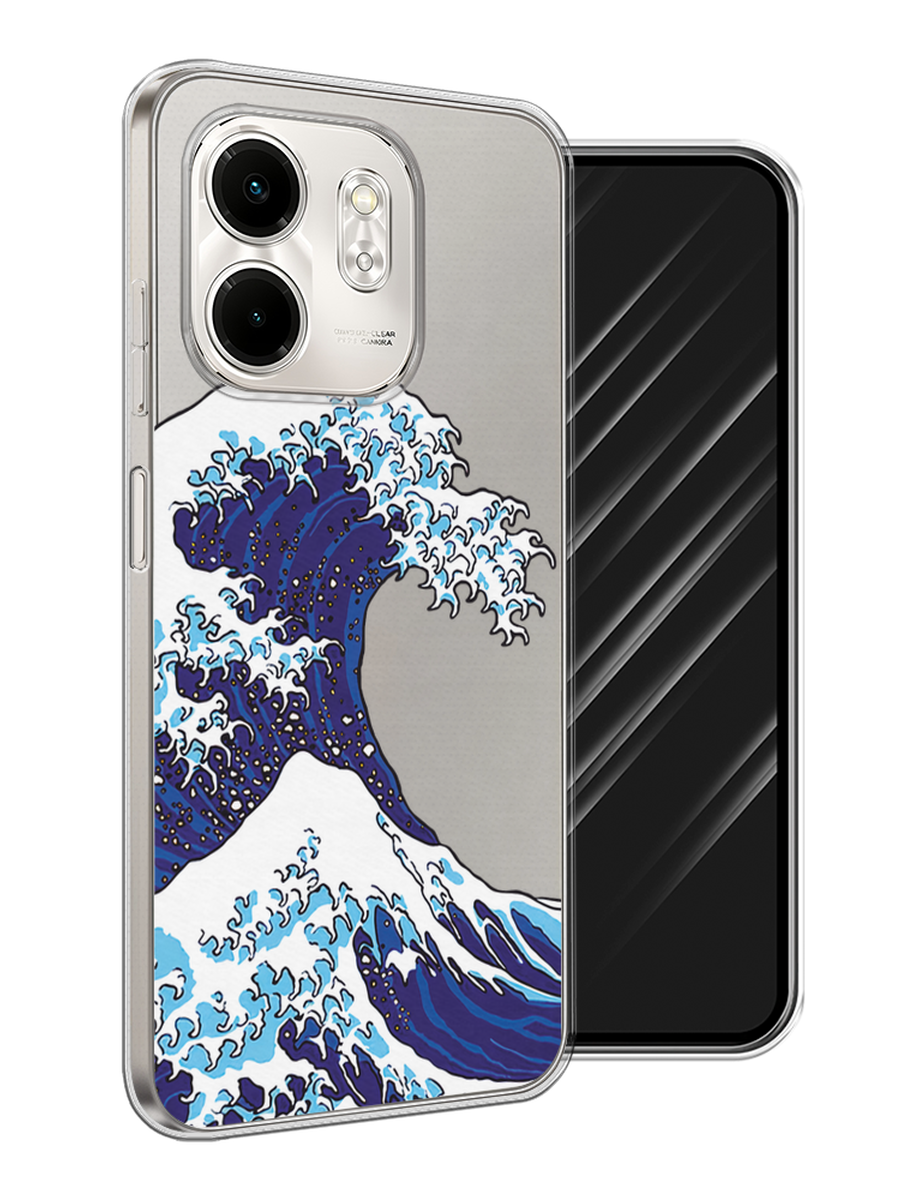 

Чехол Awog на Infinix Smart 9/Hot 50i "Волна в Канагаве", Синий;белый, 3106750-1
