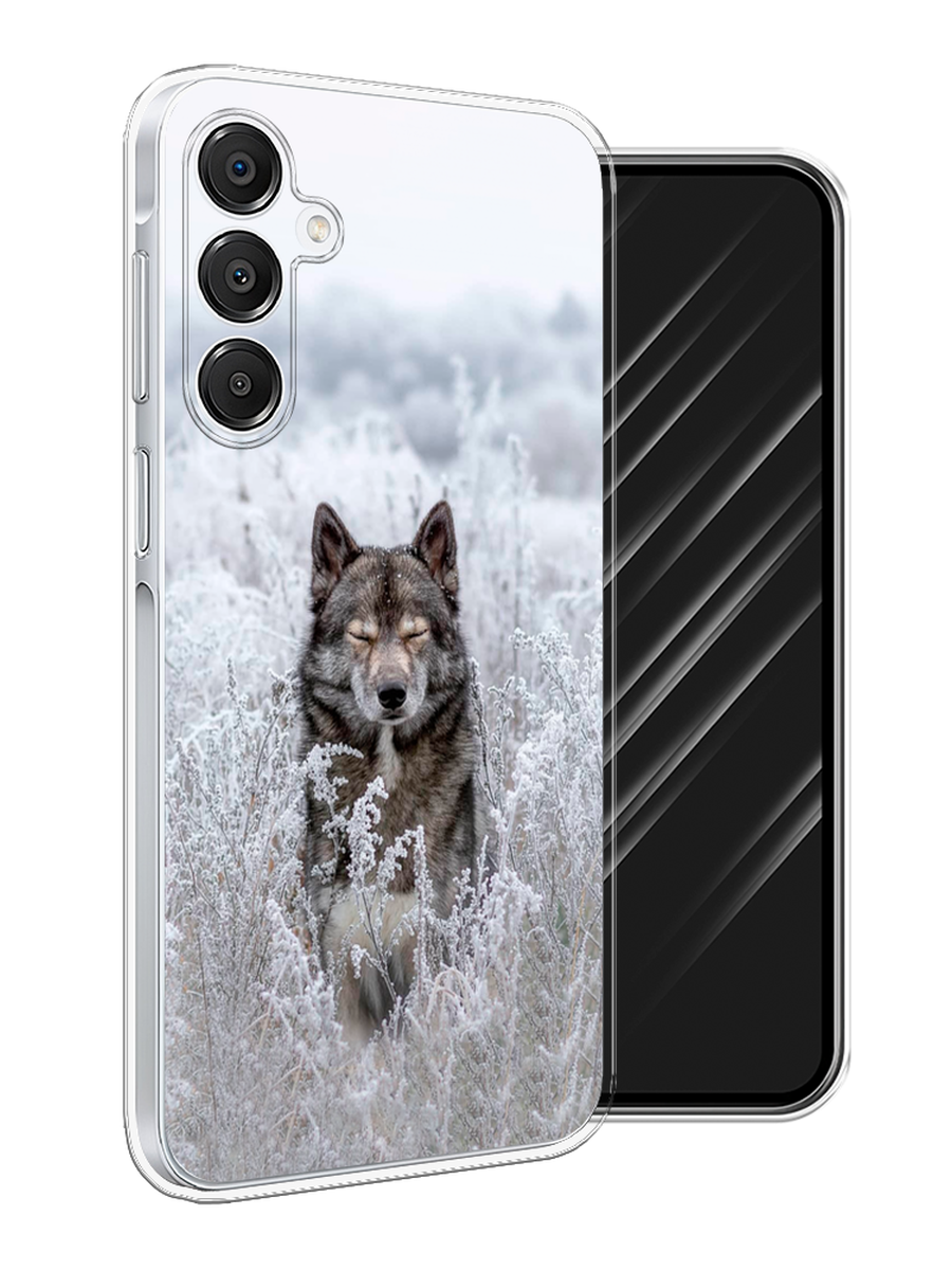 

Чехол Awog на Samsung Galaxy A16 "Волк в поле", Белый;черный, 2110250-1