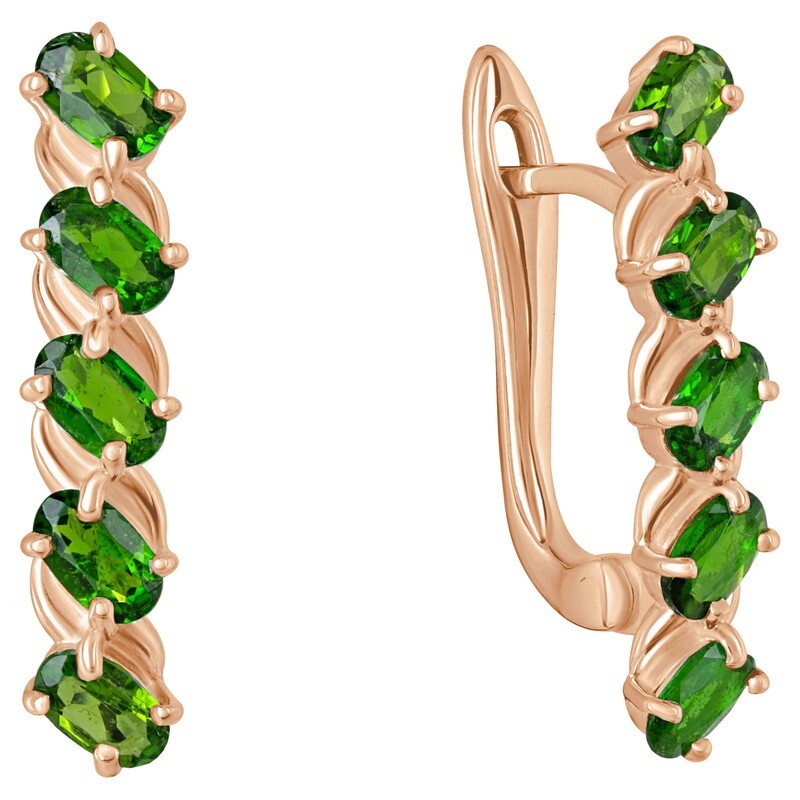 

Серьги из серебра с диопсидом LAZURIT-ONLINE 7982RG, 7982RG