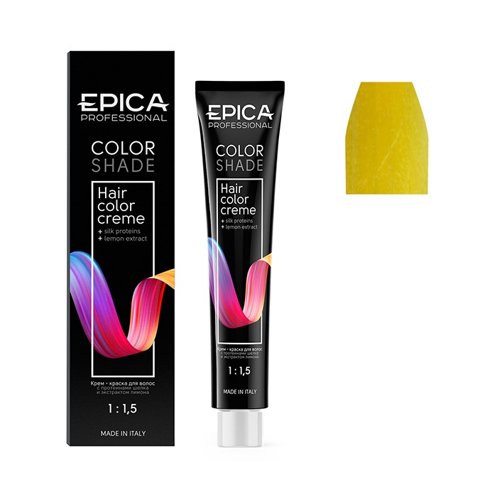 фото Крем-краска для волос epica professional colorshade yellow корректор желтый, 100 мл