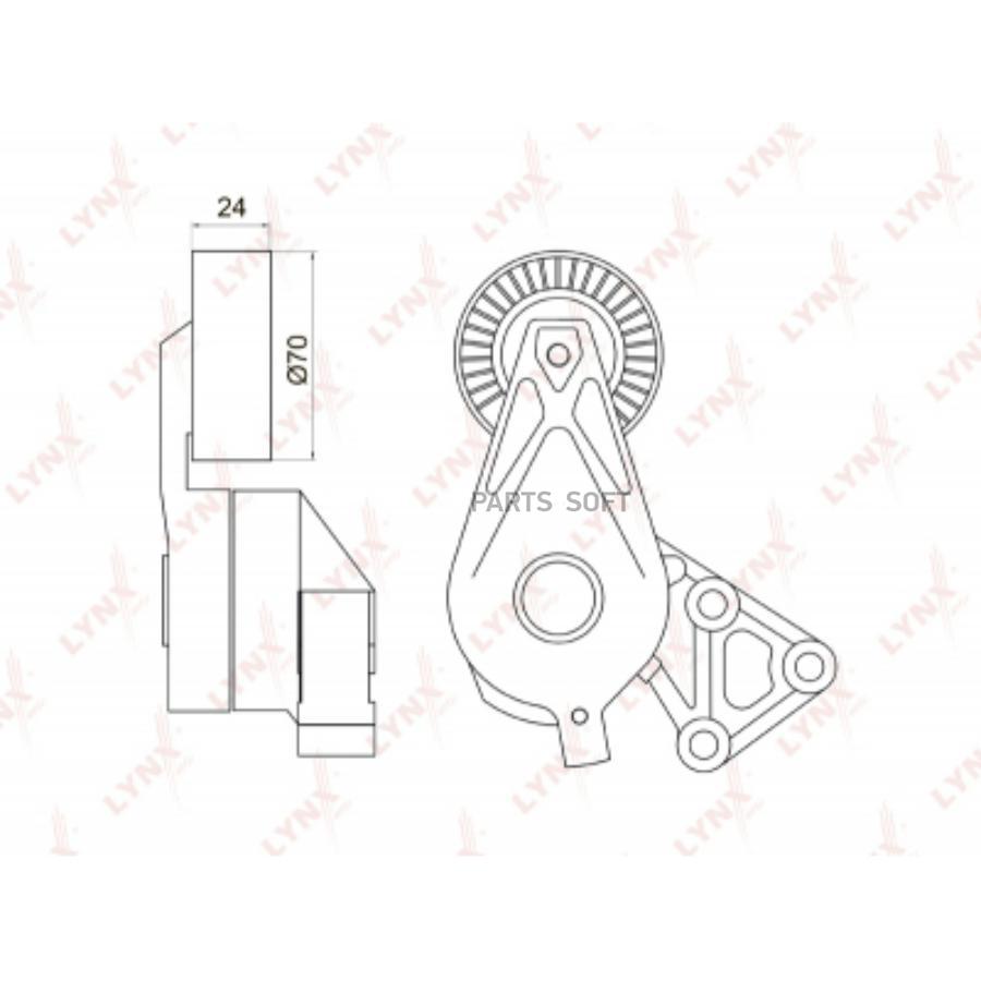 

LYNXAUTO Натяжитель приводного ремня с роликом 1шт
