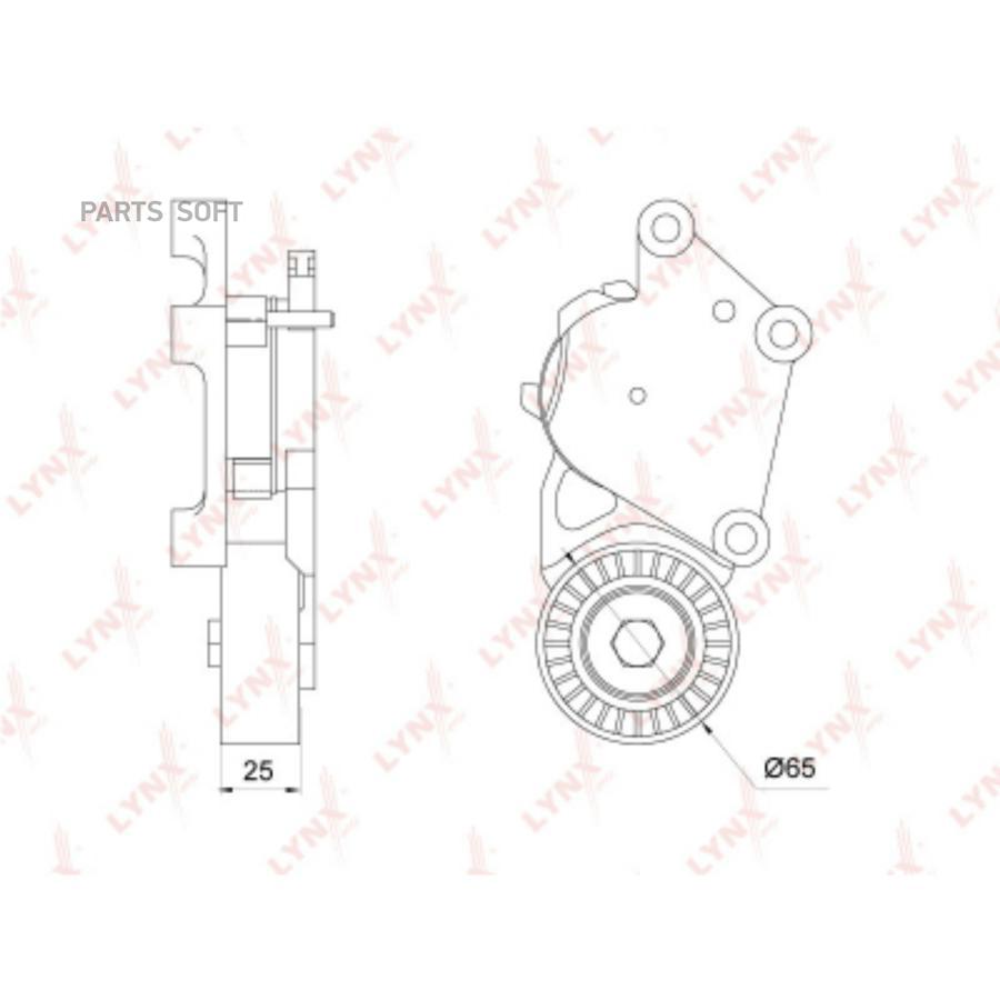 Натяжитель Поликлинового Ремня LYNXauto  PT3109