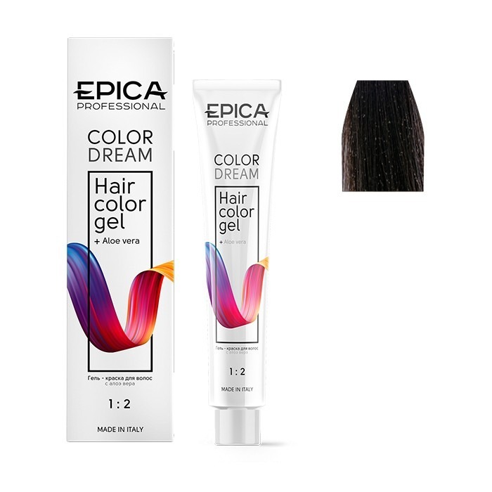 Гель-краска для волос EPICA Colordream 5.18 светлый шатен пепельно-жемчужный 100 мл крем краска colorshade 91040 4 18 шатен пепельно жемчужный 100 мл
