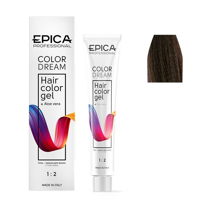 Гель-краска для волос EPICA Colordream 6.18 темно-русый пепельно-жемчужный 100 мл карниз двухрядный ультракомпакт классик 360 см с декоративной планкой 7 см жемчужный