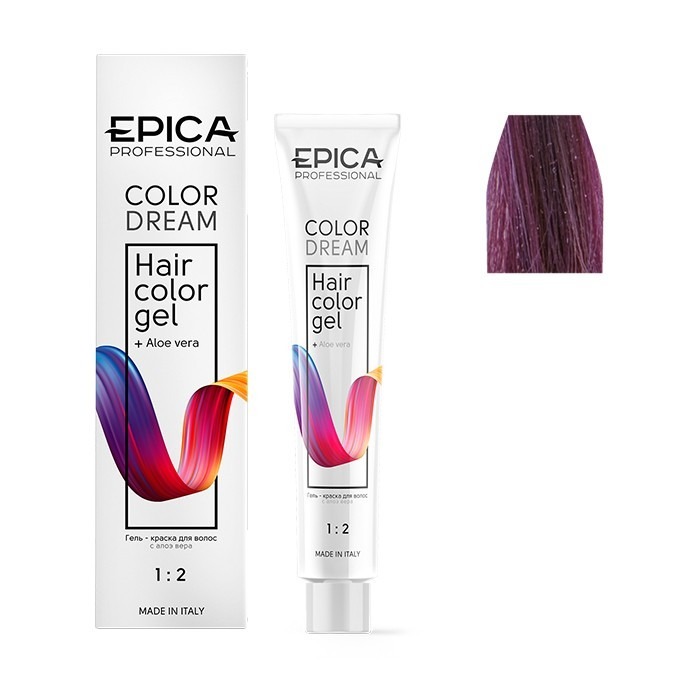 Гель-краска для волос EPICA Colordream 8.22 светло-русый фиолетовый интенсивный 100 мл wella professionals крем краска стойкая для волос koleston perfect me 0 66 фиолетовый интенсивный 60 мл