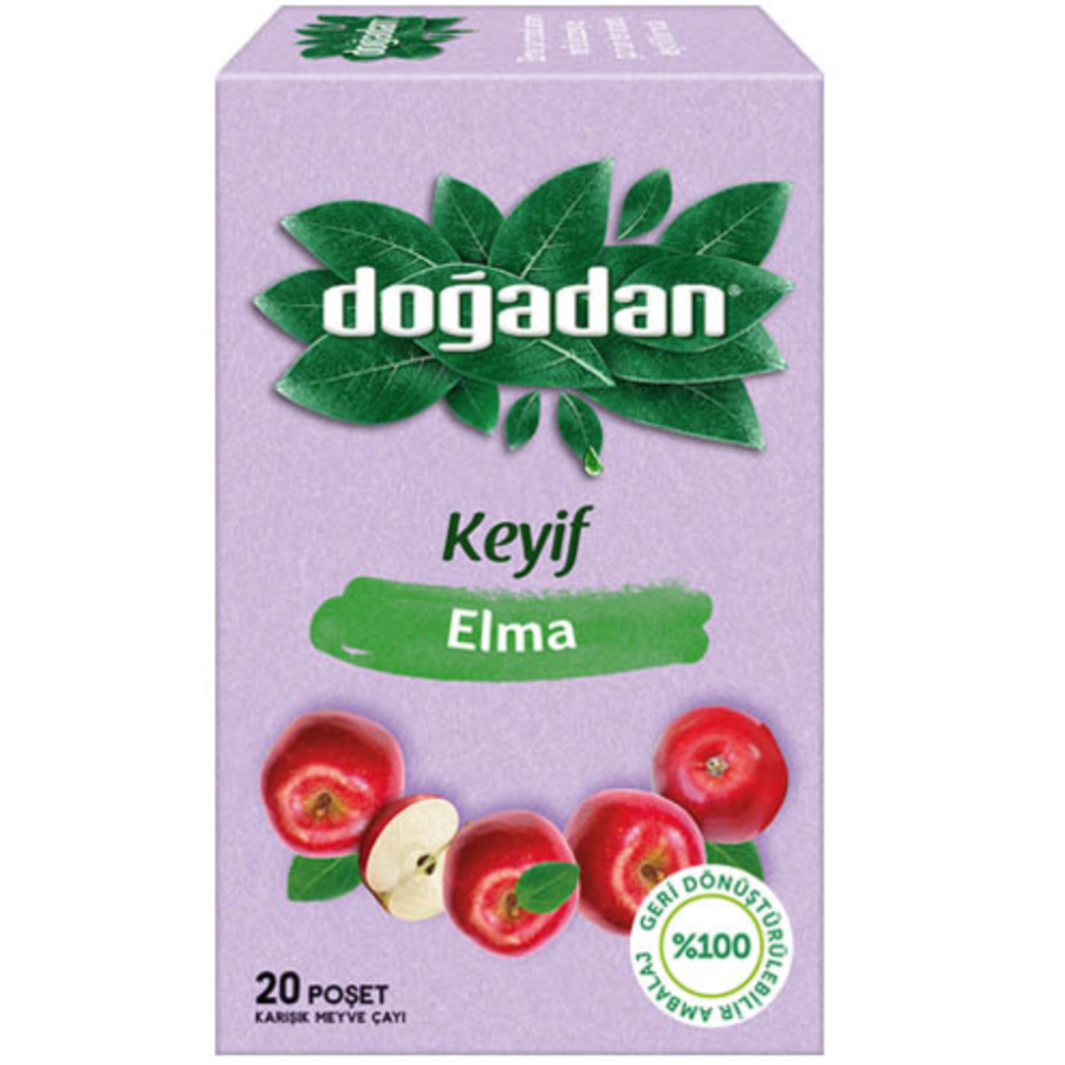Чай турецкий Dogadan с яблоком, 20 пакетиков