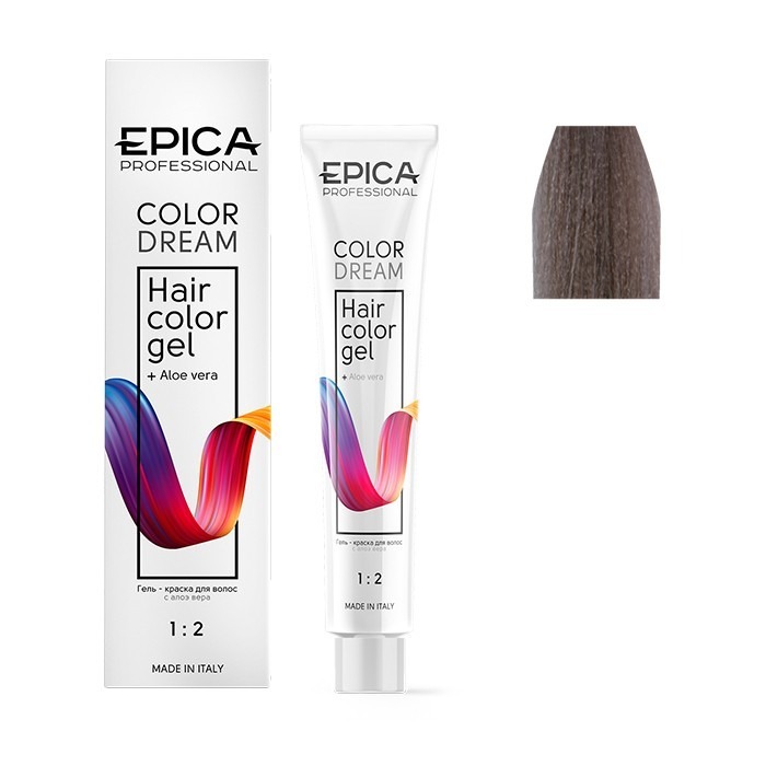 Гель-краска для волос EPICA Colordream 8.21 светло-русый перламутрово-пепельный 100 мл гель краска для волос epica colordream 7 23 русый перламутрово бежевый 100 мл