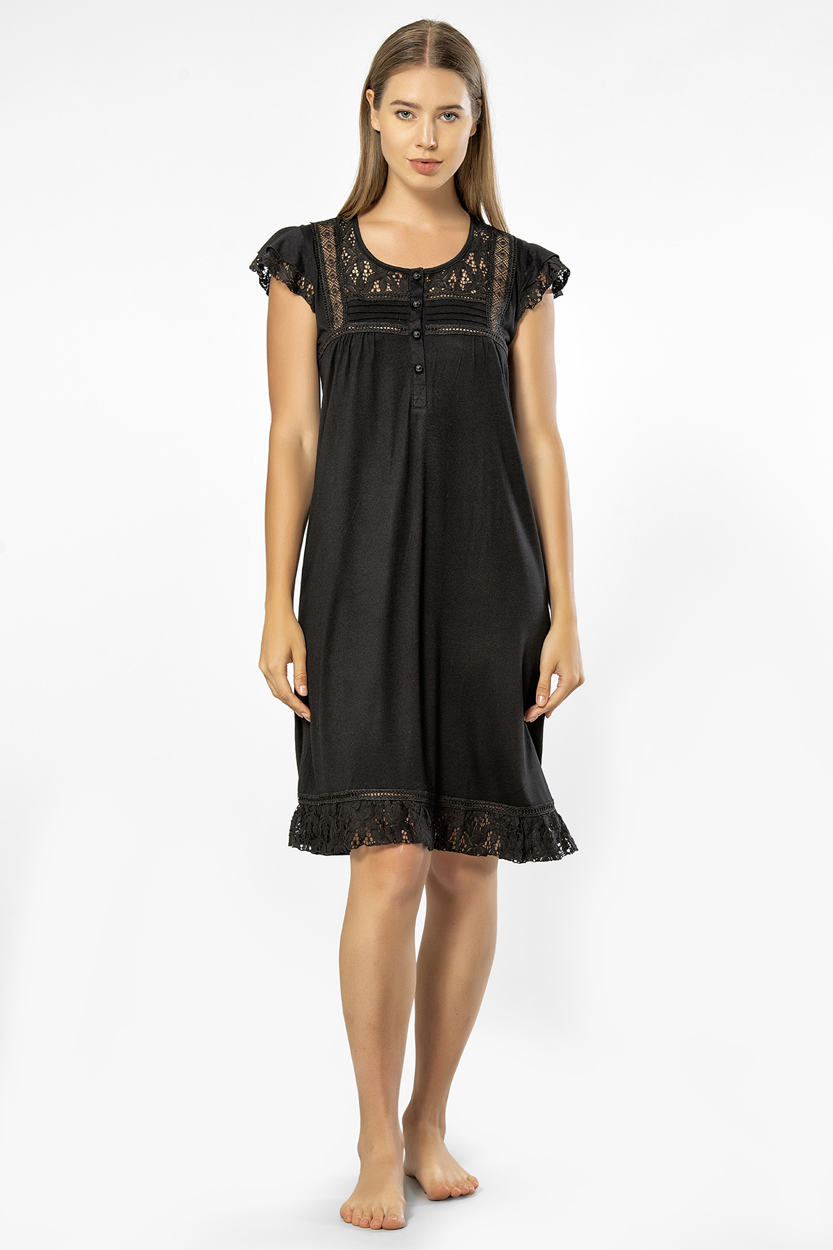 Ночная сорочка женская Turen 3284 черная XL