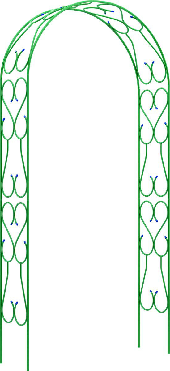 Арка садовая ЛЕТО 25303 , узорная широкая, разборная, 2,5 х 0,4 х 1,2 м